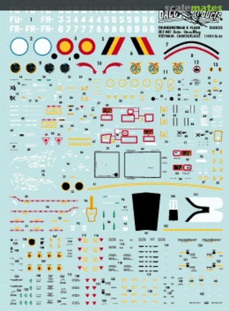 Boxart (R)F-84F Vietnam Camouflage scheme Stencilling DCD7233 Daco Products