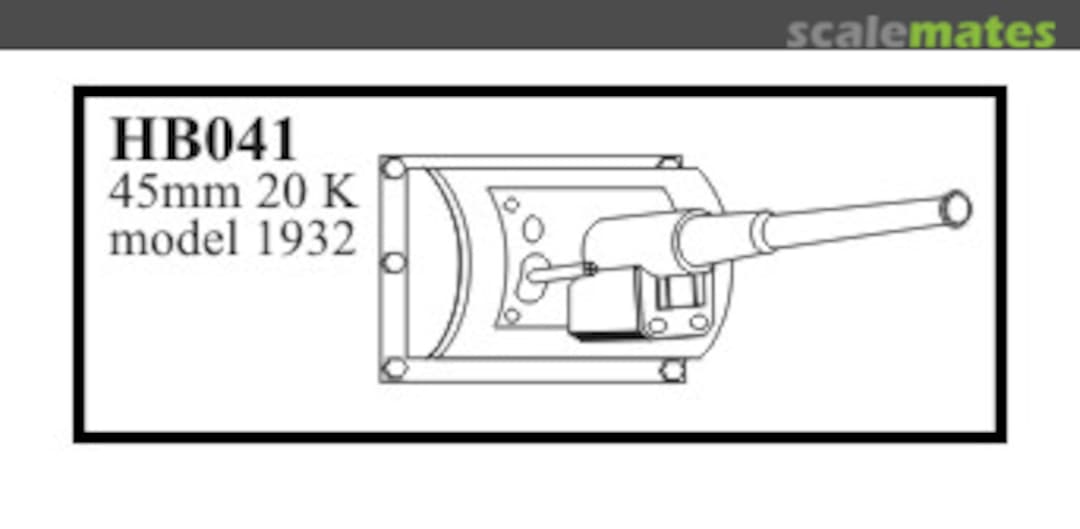 Boxart Gun Barrel - 45mm 20K Model 1932 Gun with Mantlet HB041 CMK