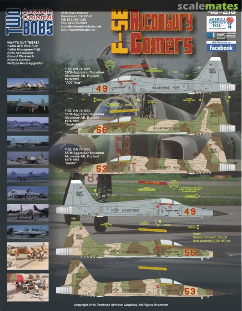 Boxart F-5E Alconbury Gomers 48-218 TwoBobs Aviation Graphics