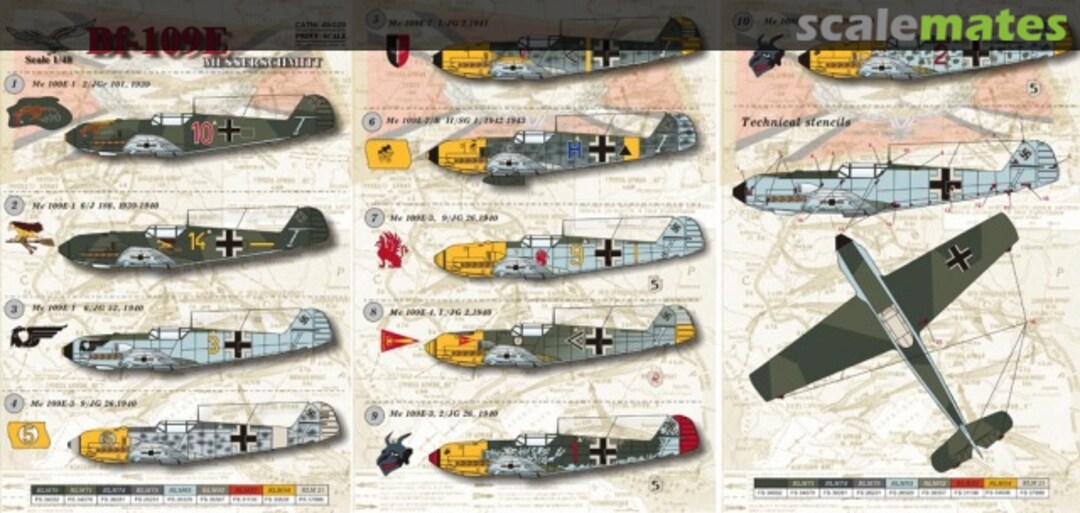 Boxart Messerschmitt Bf 109 E 48-029 Print Scale