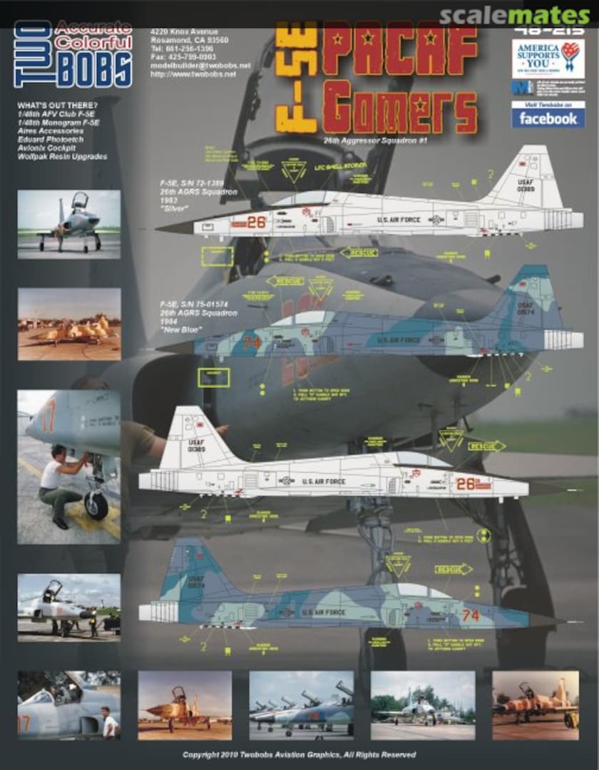 Boxart F-5E - PACAF Gomers 48-215 TwoBobs Aviation Graphics