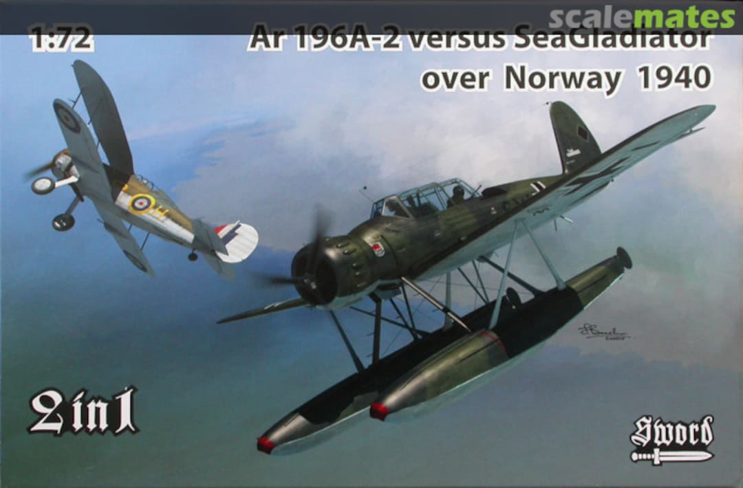 Boxart Ar 196A-2 versus SeaGladiator over Norway 1940 SW 72120 Sword