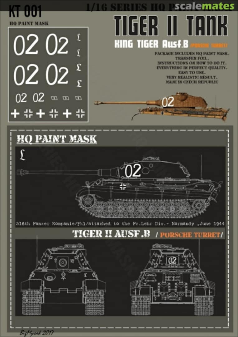 Boxart Kingtiger 316Th.Pz.Kom./FKL/Attached to the Pz.Lehr Div.-Normandy June 1944 Mask KT 001 HQ-Masks