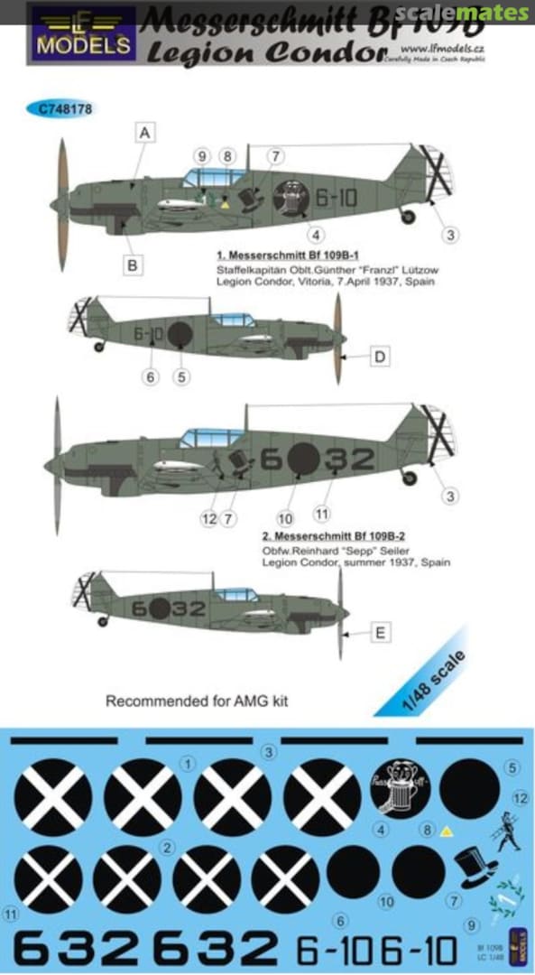 Boxart Messerschmitt Bf 109B C48178 LF Models