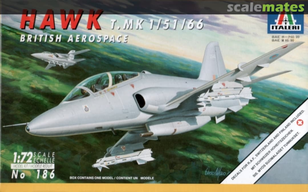 Boxart Hawk T.Mk 1/51/66 186 Italeri