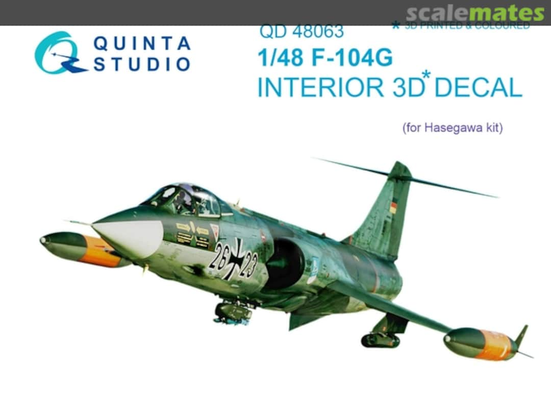 Boxart F-104G interior 3D decals QD48063 Quinta Studio