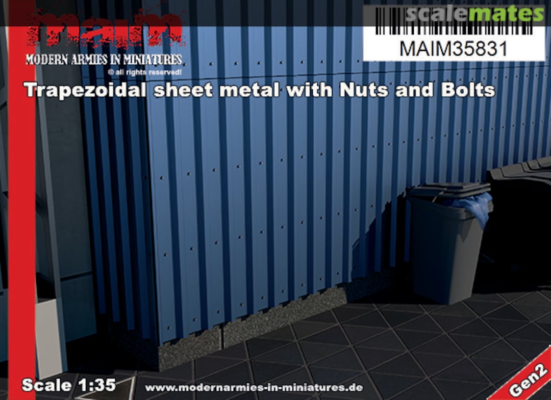 Boxart Trapezoidal sheet metal with Nuts and Bolts MAIM35831 MAiM