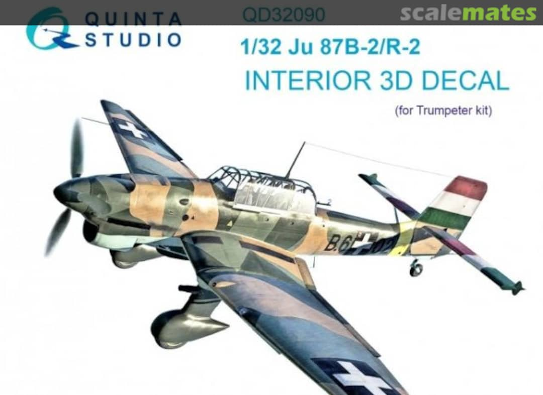 Boxart Ju 87B-2/R-2 interior 3D decals QD32090 Quinta Studio