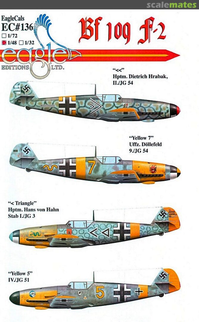 Boxart Bf 109F-2 EagleCals EC48-136 Eagle Editions