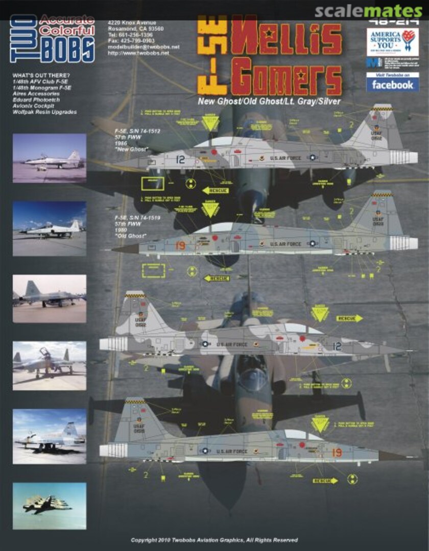 Boxart F-5E - Nellis Gomers 48-214 TwoBobs Aviation Graphics