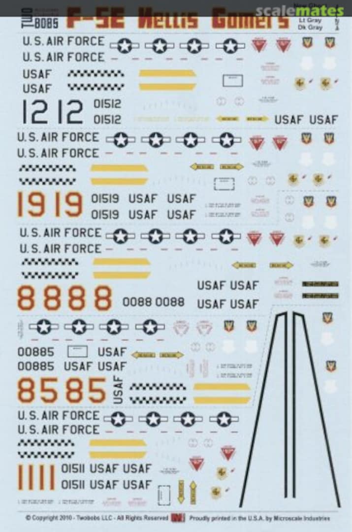 Contents F-5E - Nellis Gomers 48-214 TwoBobs Aviation Graphics