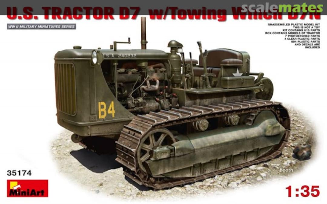 Boxart Tractor D7 35174 MiniArt