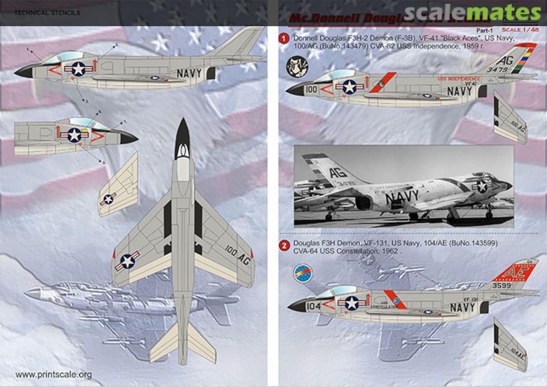 Boxart McDonnell F3H Demon 48-181 Print Scale