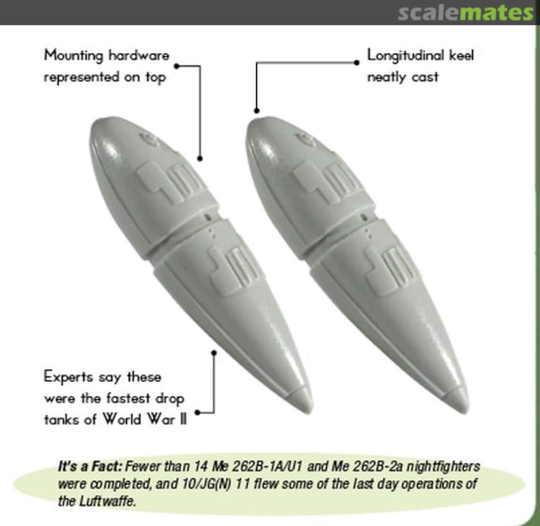 Boxart Me 262B External Tanks OBS72018 Obscureco Aircraft