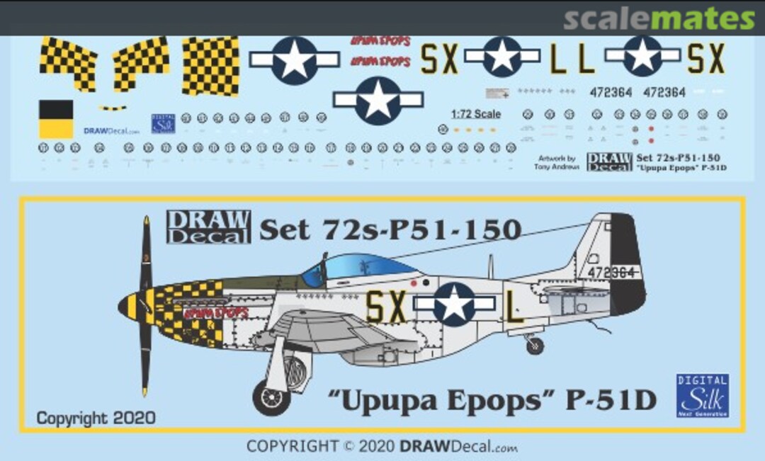 Boxart “Upupa Epops” P-51D 72-P51-150 Draw Decal