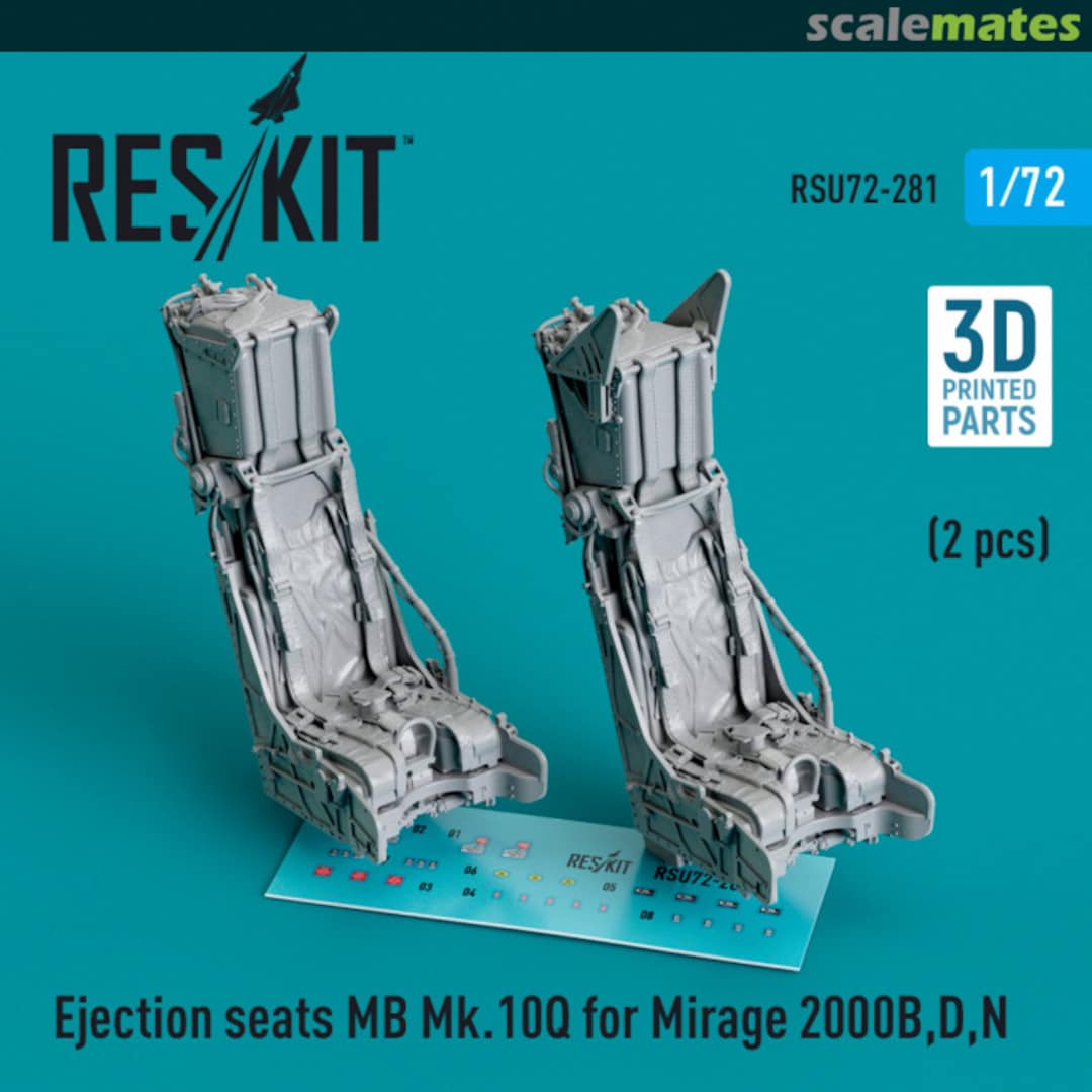 Boxart MB Mk.10Q Ejection seats for Mirage 2000B,D,N (2 pcs) RSU72-0281 ResKit