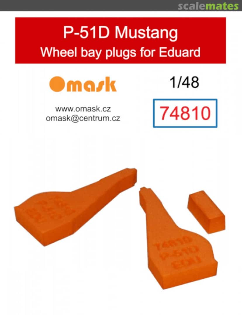 Boxart P-51D Mustang wheel bay plugs (for Eduard) 74810 Omask