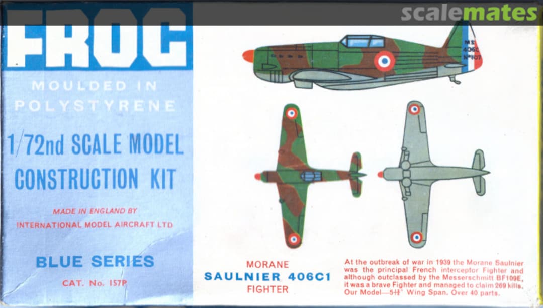 Boxart Morane Saulnier 406C1 Fighter 157P FROG