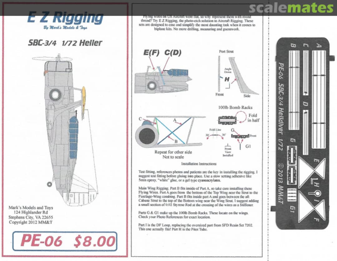 Boxart E Z Rigging PE-06 Mark's Models and Toys
