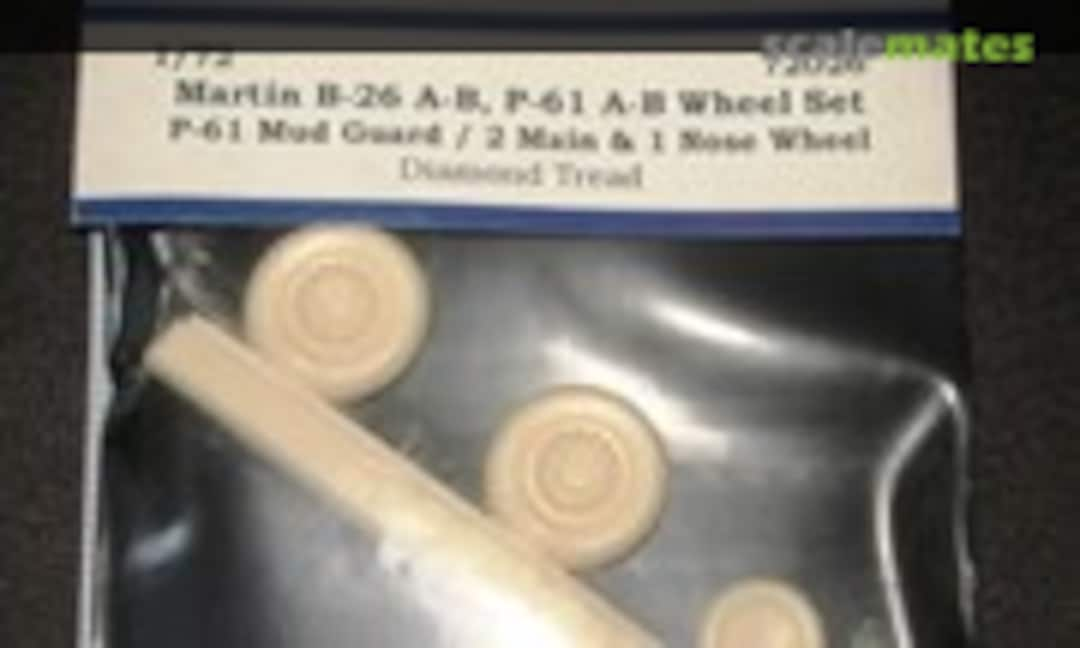 1:72 Martin B-26 A-B, P-61 A-B Wheel Set &amp; P-61 Mud Guard (True Details 72026)