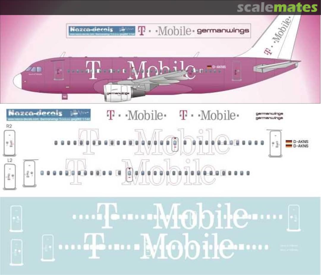 Boxart Airbus A319-112 GWG002 Nazca decals