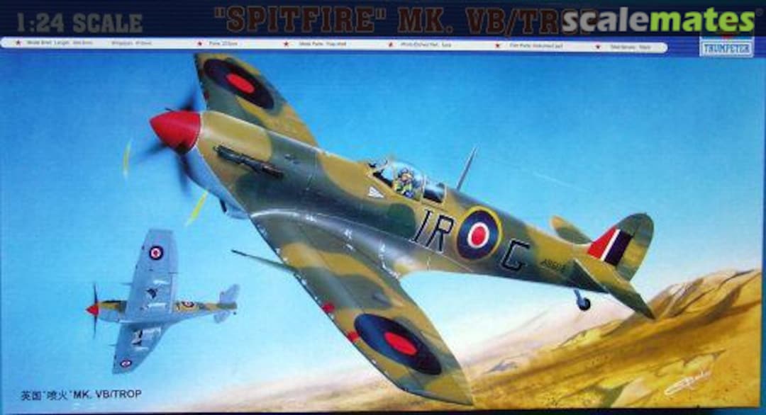 Boxart Supermarine Spitfire Mk.Vb / Trop 02412 Trumpeter