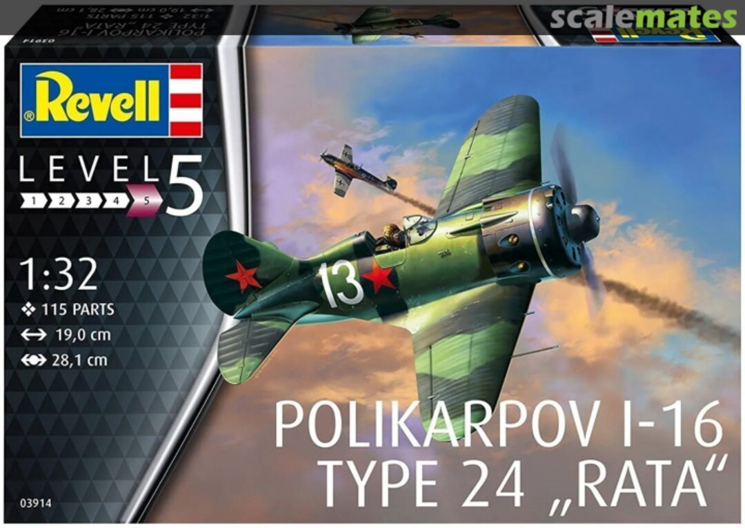 Boxart Polikarpov I-16 Type 24 "Rata" 03914 Revell