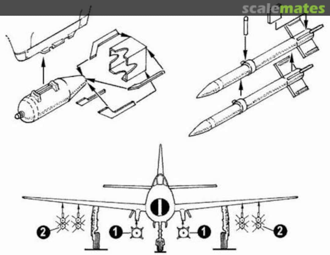 Boxart F-84 - armament set 7034 CMK