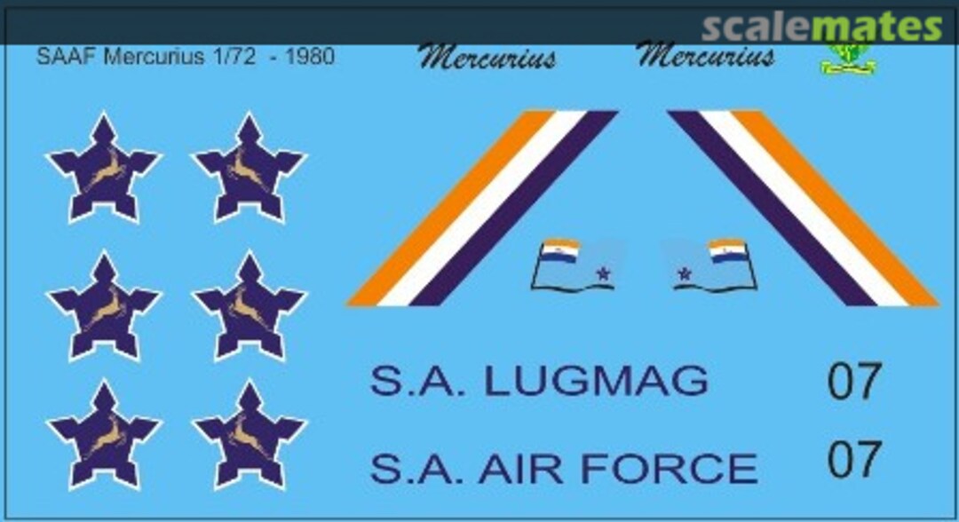 Boxart SAAF Mercurius MAV-720206 MAV Decals