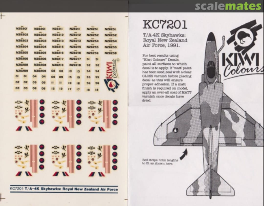 Boxart T/A-4K Skyhawks: Royal New Zealand Air Force KC7201 Kiwi Colours