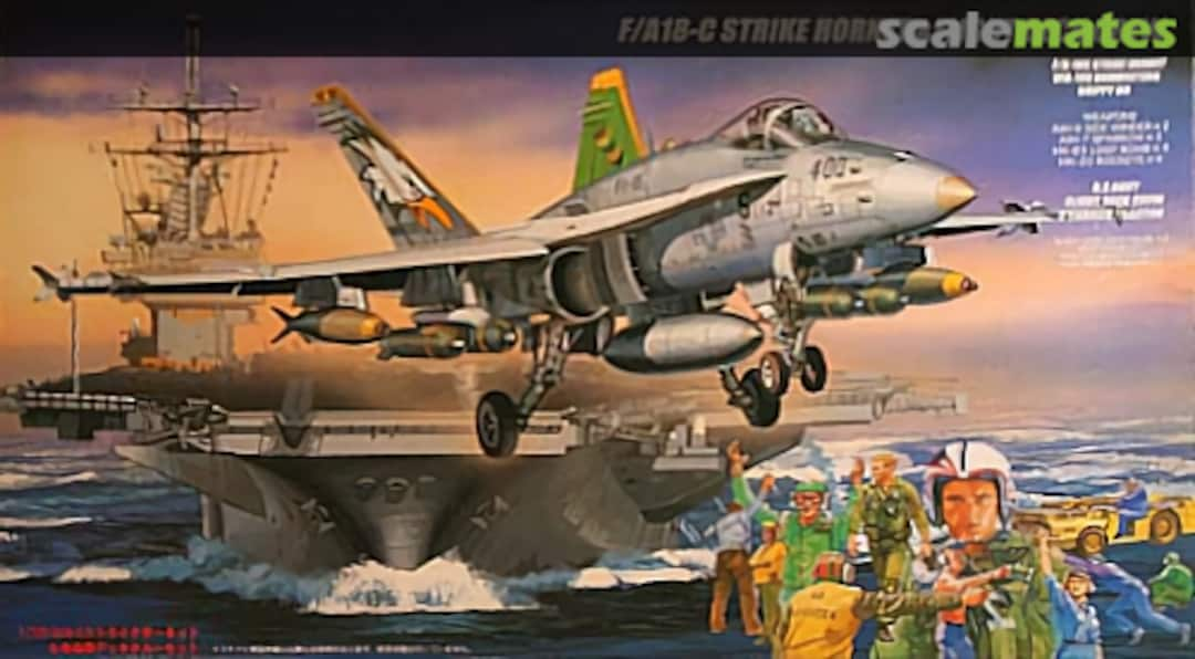 Boxart F/A-18C Strike Hornet & Flight Deck Crew 72153 Fujimi