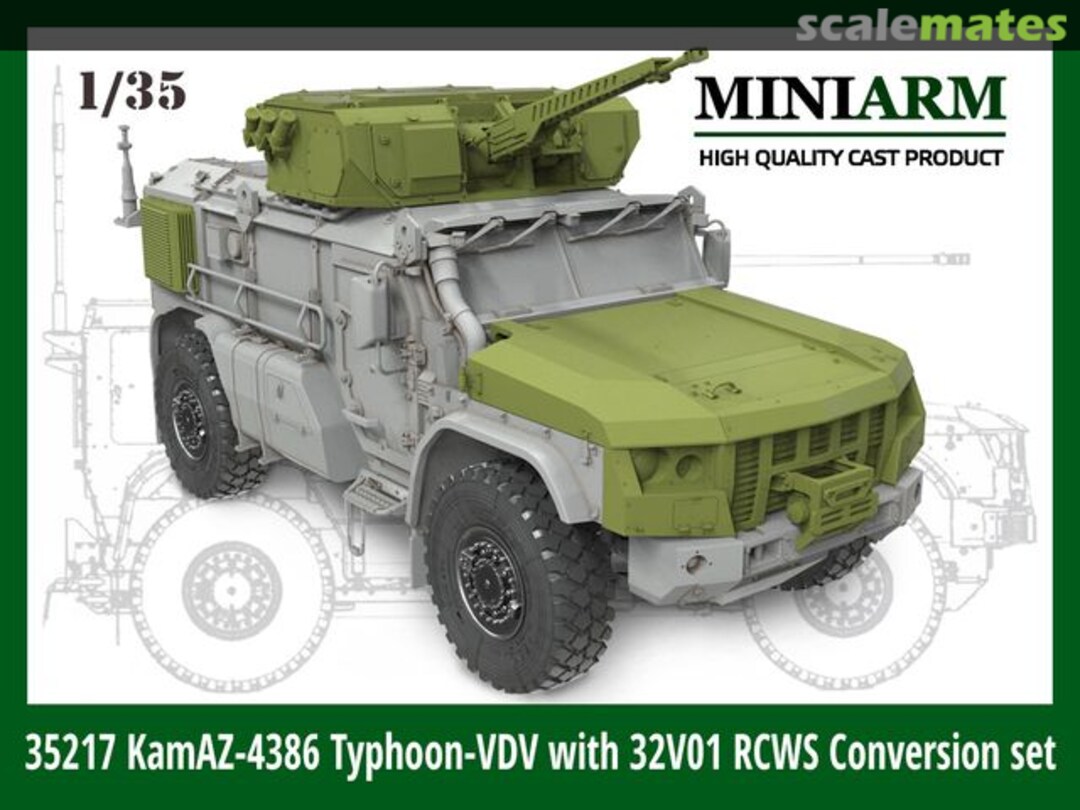 Boxart K-4386 Typhoon-VDV with 32V01 RCWS conversion set 35236 Miniarm