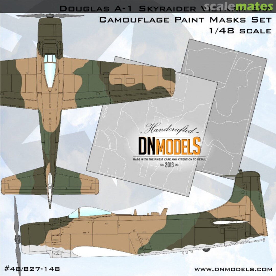 Boxart Douglas A-1 Skyraider Vietnam Era Camouflage Paint Masks Set 48/827-148 DN Models