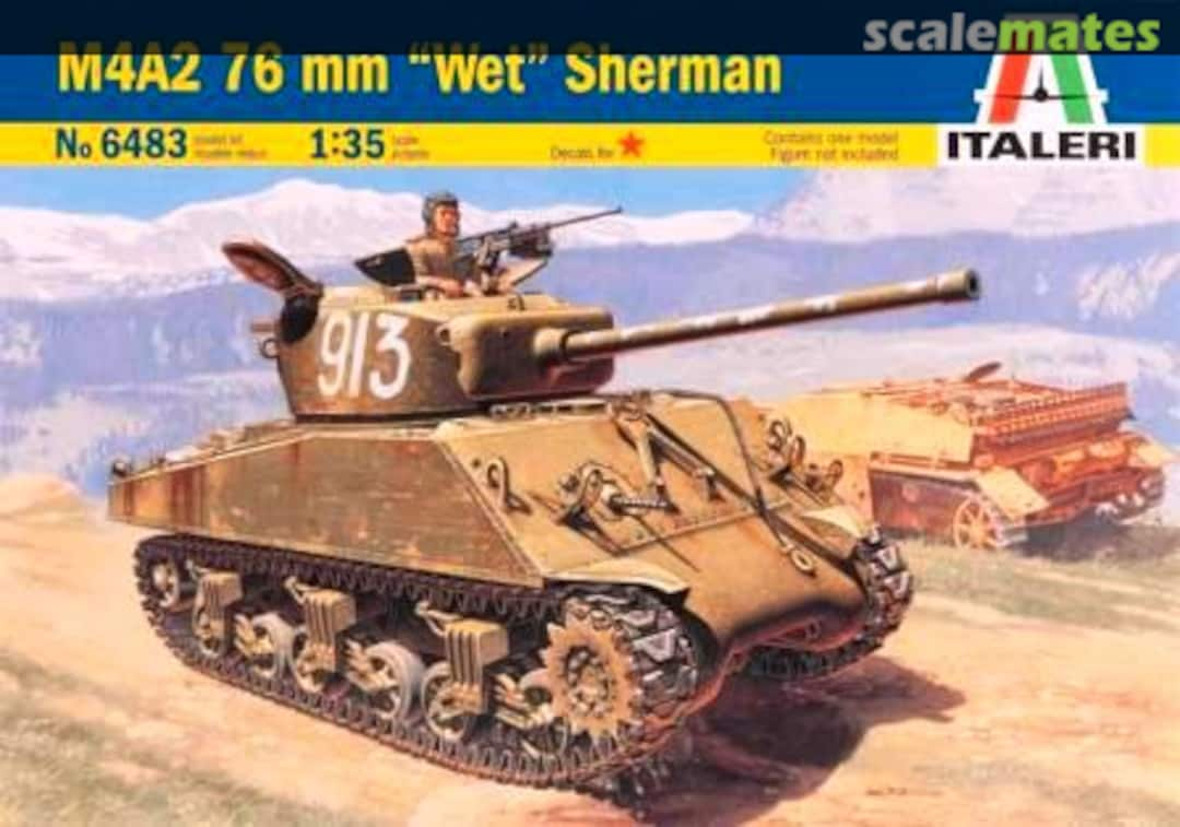 Boxart M4A2 76 mm "Wet" Sherman 6483 Italeri