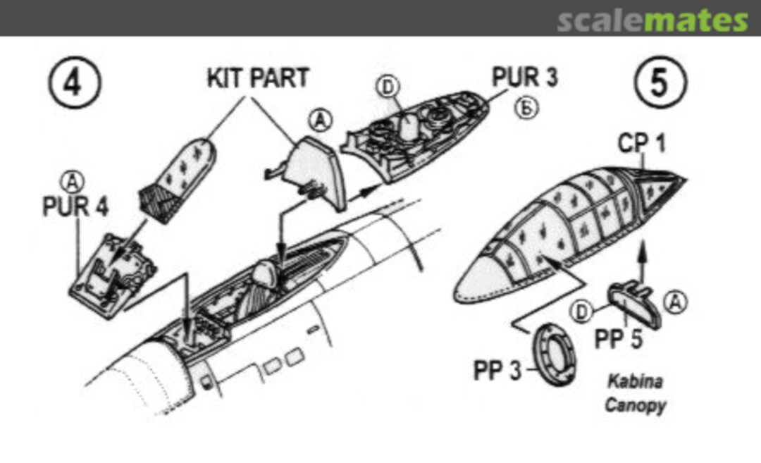 Boxart F-84 - interior set 7033 CMK