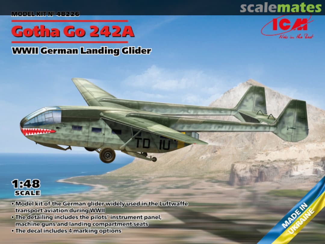 Boxart Gotha Go 242A, WWII German Landing Glider 48226 ICM