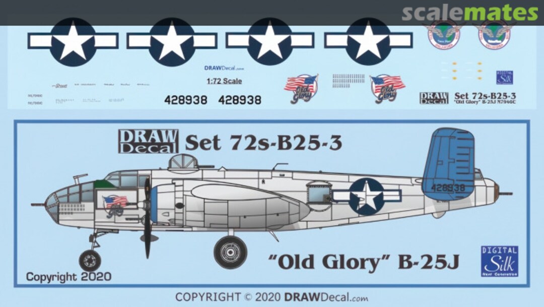 Boxart “Old Glory” B-25J 72-B25-03 Draw Decal