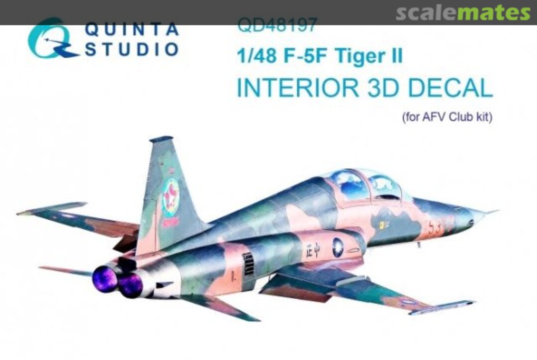 Boxart F-5F Tiger II interior 3D decals QD48197 Quinta Studio