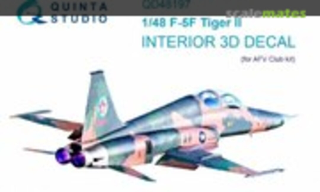 1:48 F-5F Tiger II interior 3D decals (Quinta Studio QD48197)