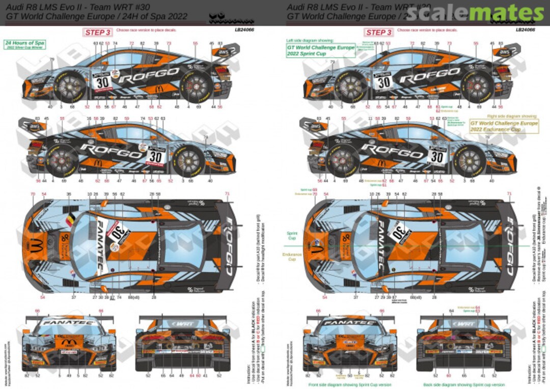 Boxart Audi R8 LMS Evo II - Team WRT #30 LB24066 LB Production