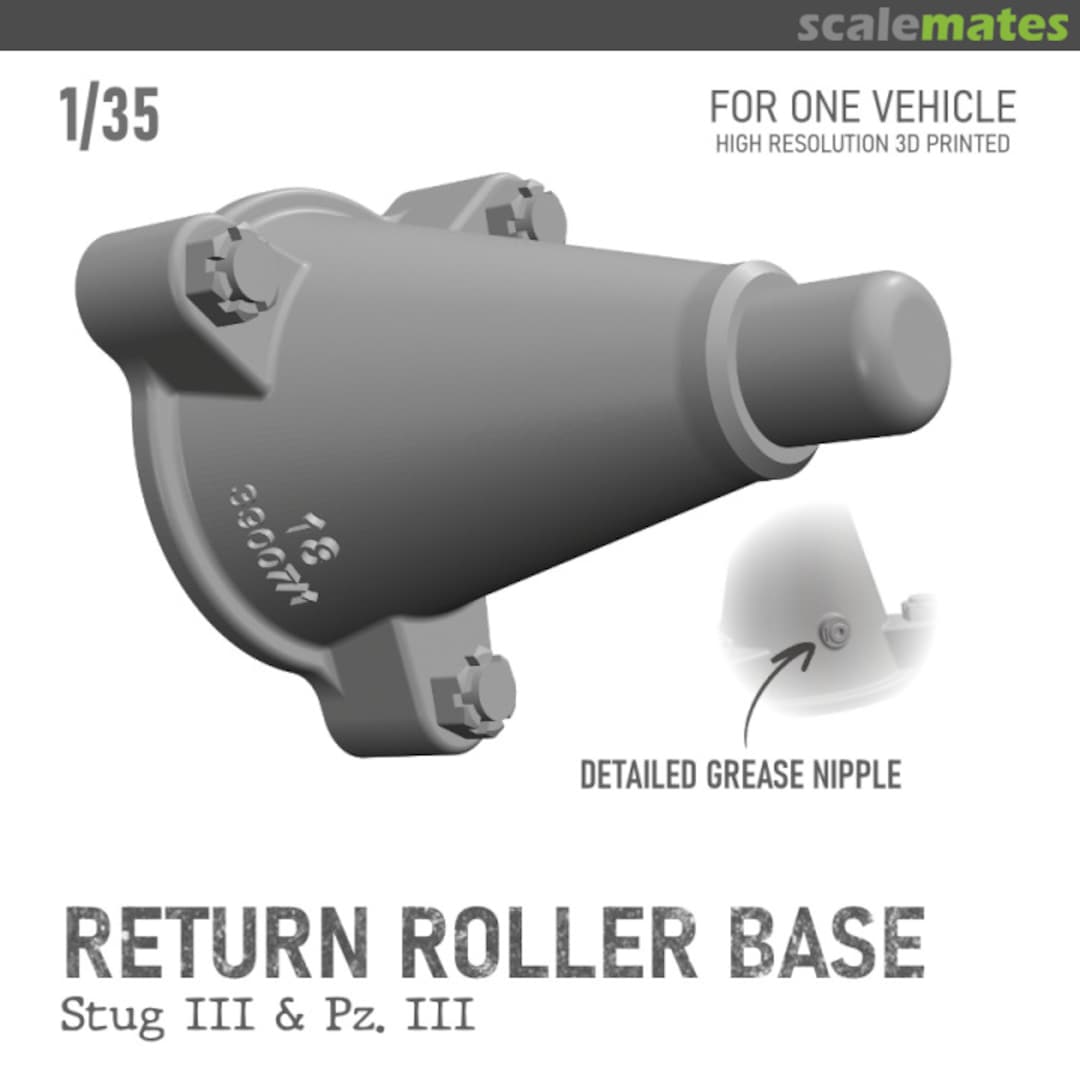 Boxart Stug III/Panzer III Return Roller Base for RFM FW35029 Fibelworks