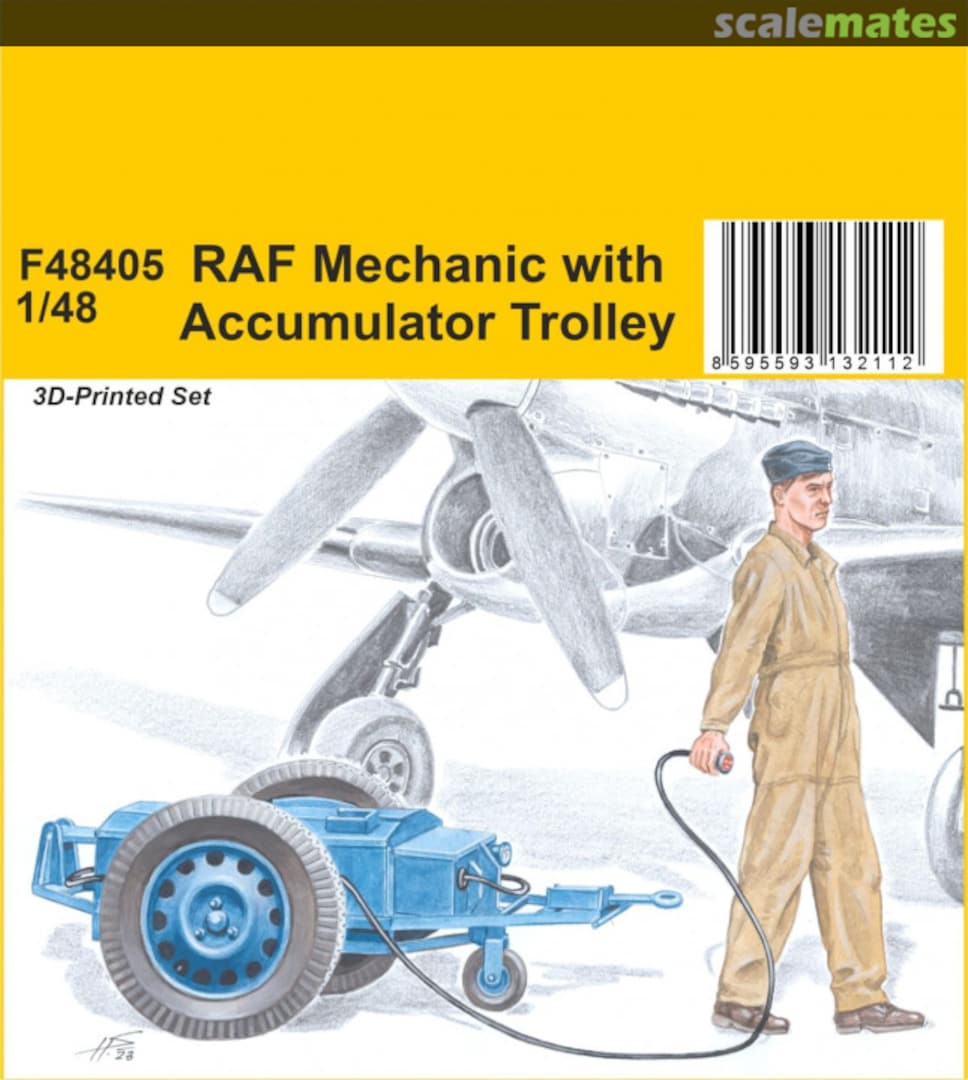 Boxart RAF Mechanic with Accumulator Trolley F48405 Special Hobby