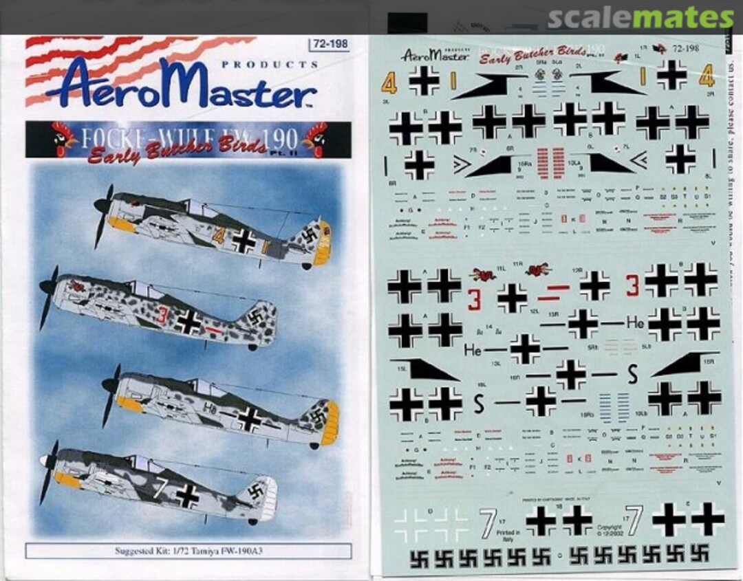 Boxart Early Butcher Birds Pt. II 72-198 AeroMaster