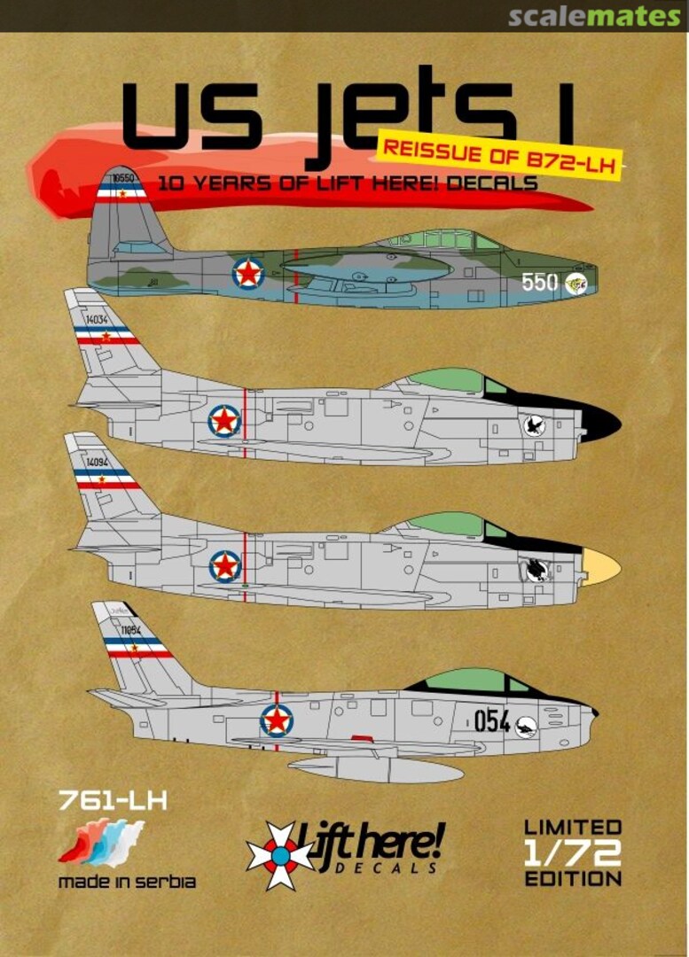 Boxart US Jets I -reissue of B72-LH 761-LH Lift Here Decals