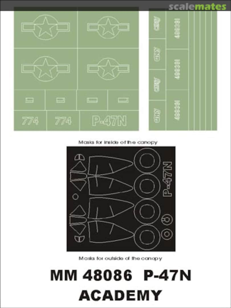 Boxart Republic P-47N Thunderbolt MM48086 Montex