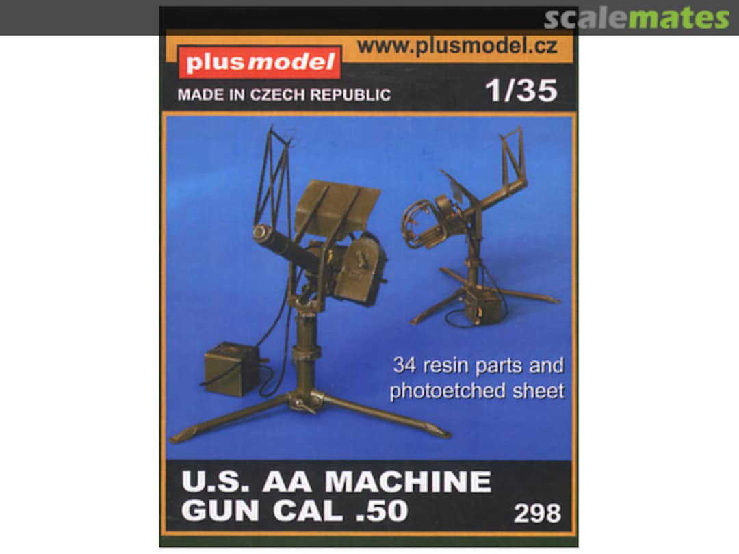 Boxart U.S. Machine Gun Caliber .50 Anti-Aircraft WWII 298 PlusModel