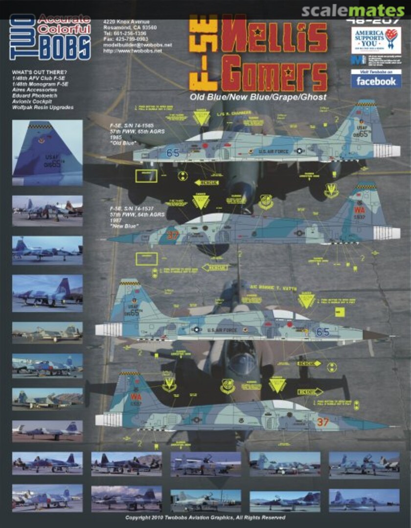 Boxart F-5E - Nellis Gomers 48-207 TwoBobs Aviation Graphics