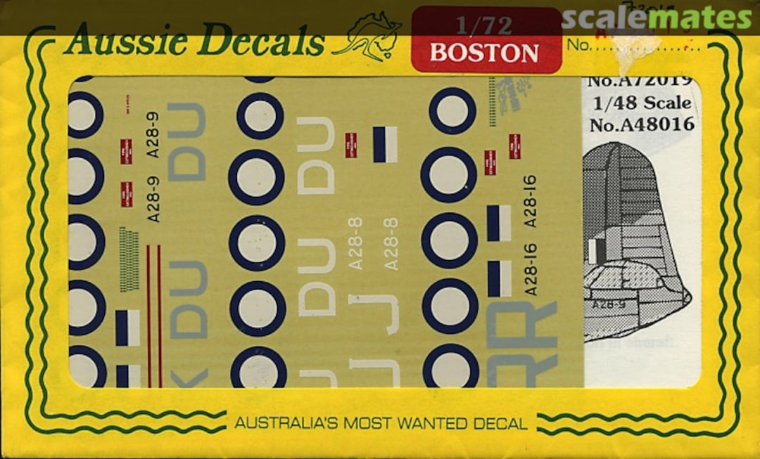 Boxart Douglas Boston III A72019 Aussie Decals