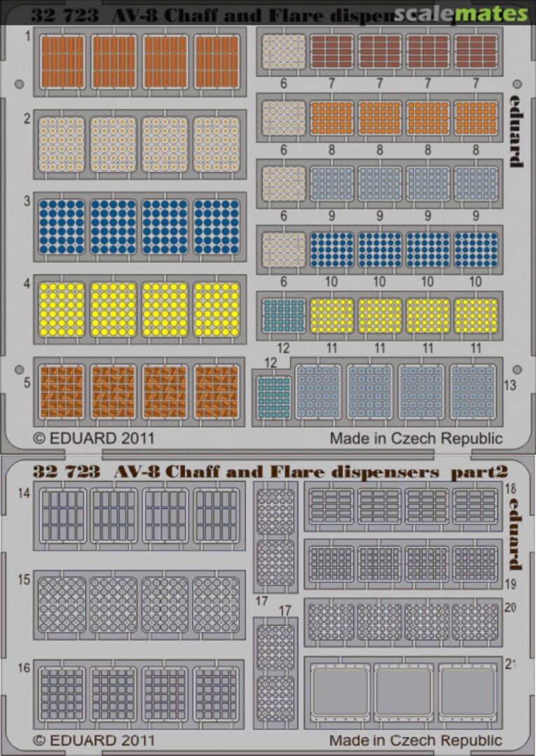 Boxart AV-8 Chaff and Flare dispensers 32723 Eduard