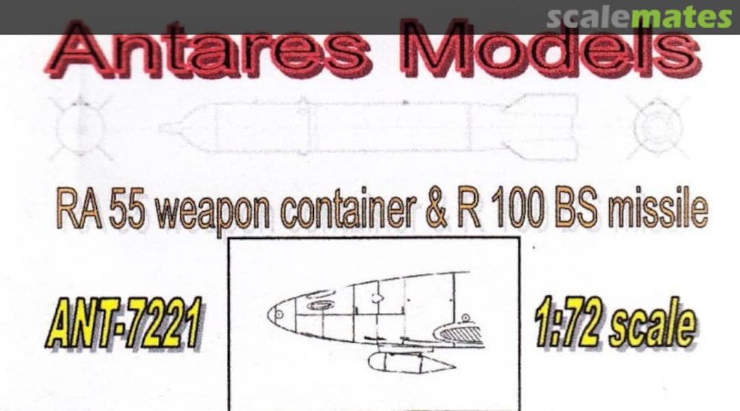 Boxart RA-55 weapon container and R-100 BS missile ANT-7221 Antares Models